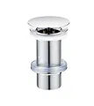 Wohnfreuden Chrom Ablauf Ventil 120 mm - Permanentablauf Ablaufgarnitur