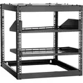 VEVOR 10U Open Frame Netzwerk-Rack, 585 mm Tiefe, Wandmontage oder als Stand-Server-Rack, 4-Pfosten-Konstruktion, mit belüfteten Regalen & Montagezubehör, für all Netzwerk-IT-Geräte &AV-Ausrüstung