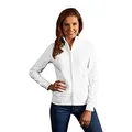 Stehkragen Zip Jacke Damen, Weiß, L