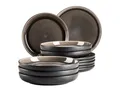 MÄSER Serie Niara, Tafelservice, 12 tlg (schwarz / grau)