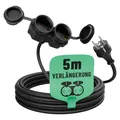 2fach Verlängerungskabel außen 5 Meter  Verlängerungskabel wasserdicht IP44 f...