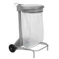 COLLECROULE Müllsackständer Rossignol Stahl 50 L grau fahrbarer Abfallbehälter mit Pedal 57371