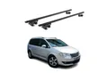 OMAC Dachträger Alu Grundträger für VW Touran 1T 5T 2003-2025 5 tür Schwarz ABE 2x (2-St), Wasserbeständig,Abnehmbar,Multifunktional,Leichtgewichtig