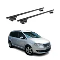 Dachträger Grundtäger für VW Touran 1T 5T 2003-2026 5 tür 90kg Alu Schwarz ABE