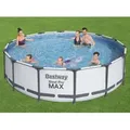Steel Pro MaxTM Frame Pool Komplett-set Mit Filterpumpe Ø 427 X 107 Cm, Lichtgrau, Rund
