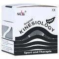 Nasara Kinesio Tape 5 cm x 5 m schwarz inkl.Spenderbox Pflaster 1 St