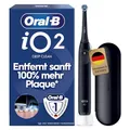 Oral-B iO Series 2 Elektrische Zahnbürste/Electric Toothbrush, 1 Aufsteckbürste, 3 Putzmodi für Zahnpflege, Magnet-Technologie, Reise-Etui, Designed by Braun, Night Black