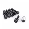 RADSCHRAUBEN KUGELBUND BEWEGLICH SCHWARZ SET M14X1,5 SCHAFTLÄNGE SW /