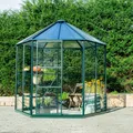 VITAVIA Gewächshaus "Juno", 4,5 m², Kunststoff/Aluminium/ESG Glas, winterfest - gruen