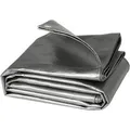 WOLTU Abdeckplane Wasserdicht 180 g/m² PE mit Ösen Grau 1,5x2 m