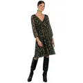 MORE&MORE Blusenkleid Wickeloptik bunt|grün 34