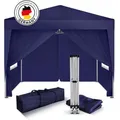 Kronenburg Pavillon 311, blau, 2 x 2m, höhenverstellbar, wasserdicht, faltbar