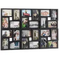 Relaxdays Bilderrahmen, Schwarz, Kunststoff, Wellpappe, 86x57x3 cm, Bilder und Zubehör, Bilderrahmen, Bilderrahmen-Collagen