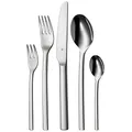 WMF Tavira Besteckset 6 Personen, 30 teilig, Monobloc-Messer, Cromargan Edelstahl poliert, glänzend, spülmaschinengeeignet