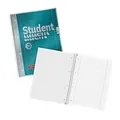 BRUNNEN Student Premium Collegeblock DIN A4 Liniert, Kariert Spiralbindung Pappkarton Türkis Gelocht 160 Seiten 80 Blatt