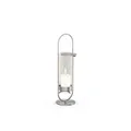 höfats - OVAL Candle 35 Silber - Windlicht zum Aufstellen oder Hängen - Kerzenständer aus Edelstahl und Glas - Kerzenhalter für Stumpenkerzen bis 10 cm - leichte Reinigung - Höhe 35 cm