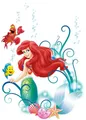 Komar Wandtattoo Arielle - Größe 50 x 70 cm (9 St), selbstklebend, Wandsticker, Kinderzimmer