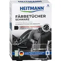 HEITMANN Wäsche Schwarz Tücher (10 Tücher, Schwarz): Färbetücher zur Farbpflege für schwarze Textilien, Farb-Erhalt beim Waschen, Rückstandsfreie Pflege gegen Verblassungen