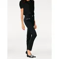 Stretch-Hose HEINE, Damen, Gr. 19, Kurzgrößen, schwarz, 48% Baumwolle, 45% Polyester, 7% Elasthan, Miedereinsatz:15% Elasthan, 85% Polyamid, unifarben, lang, Hosen