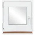 Neruli Kellerfenster Kunststoff Weiß Dreh-Kipp 80x80cm BxH DIN Links 2 -Fach Glas Dichtung Grau