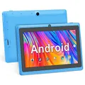 Haehne 7 Zoll Tablet PC, Android 5.0, A33 Quad Core, 1GB RAM 8GB ROM, Dual Kameras, WiFi, Bluetooth, für Erwachsener Kinder, Azurblau
