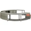 vidaXL Whirlpool-Umrandung Grau Poly Rattan 46459