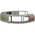 Whirlpool-umrandung Grau Poly Rattan - Vidaxl
