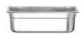 HENDI Gastronormbehälter, Temperaturbeständig von -40° bis 300°C, Heissluftöfen-Kühl- und Tiefkühlschränken-Chafing Dishes-Bain Marie, 4L, GN 1/3, 325x176x(H)100mm, Edelstahl