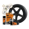 Foliatec Sprühfolie schwarz glänzend 2x 400ml Sprühfolien-Set inkl. Zubehör