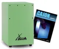 XDrum KC-37GN Kinder-Cajon Grün Set mit Schule