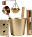 HOME DELUXE Saunazubehör THERA - Gold I Hochwertiges Zubehör für Sauna & Wellness