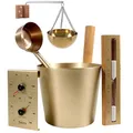 Home Deluxe Saunazubehör THERA - Gold I Hochwertiges Zubehör für Sauna & Wellness