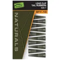 Fox Naturals Size 7 Lead Clips Tail Rubbers - 10 Leadclips, Bleiclips, Angelzubehör zum Karpfenfischen, Schlauch, Rubber