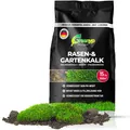Greenyp Rasenkalk & Gartenkalk I 15kg / 300m² I fein gekörnter staubarmer kohlensaurer Kalk gegen Moos und Pilze im Rasen I verstärkt die Düngung