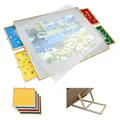 Puzzletisch mit Schubladen & Verstellbarer Neigung – Puzzle Brett für 1500 Teile, rutschfeste Oberfläche, Sortierschubladen, faltbar & stabil – Puzzle Board Holz für Erwachsene & Kinder