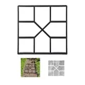 5 x Betonform im Set, Schalungsform zum selber gießen, Gussform für Gehwegplatten, 40x40cm, robuster Kunststoff, schwarz