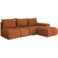 Mirjan24 Ecksofa, Bronze, Textil, 5-Sitzer, Ottomane rechts,L-Form, 270x183 cm, Wohnzimmer, Sofas & Couches, Wohnlandschaften, Ecksofas
