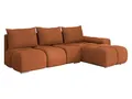 Mirjan24 Ecksofa Bukirt mit Bettkasten, 3 Sitzer L-Form Sofa mit Schlaffunktion, Eckcouch für Wohnzimmer, Couch mit Bettfunktion (Velo 627, Seite: Rechts)