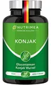 Glucomannan aus Konjak Wurzel | Hochdosiert mit 95% pro Kapsel | Natürliche Ballaststoffe - 90 Kapseln 100% Vegan Nutrimea