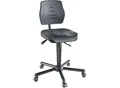 XXL-Arbeitsdrehstuhl meychair Workster Pro W15-01085, dreh- & höhenverstellbar, bis 250 kg, B 470 x T 470 x H 880 - 1020 mm, Stahl & PU, desinfektionsmittelbeständig, schwarz