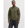 Jack & Jones Blouson JJERUSH mit Stehkragen und Reißverschlusstaschen unifarben, modisch, regular fit, Polyester grün M (50)