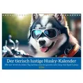 Der tierisch lustige Husky Kalender (Wandkalender 2026 DIN A4 quer) CALVENDO Monatskalender von Calvendo/ Peter Rübsamen - www.crazyartpics.com / Calv