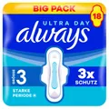 always Ultra Binde - Größe 3 - Long Plus mit Flügeln BigPack 18 Damenbinde 18 Stück