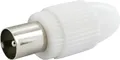 Schwaiger Koaxial Stecker KST11 532 weiß, 1 Stk.  Koaxialsteckverbinder