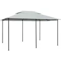vidaXL Gartenpavillon mit Gardinen 4x3 m Weiß