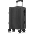 yonsly Premium Reisekoffer TSA-Schloss,YKK-Reißverschluss Hartschalen-Koffer Trolley Kabinenkoffer Rollkoffer Suitcase Handgepäck (Schwarz,M) - Schwarz