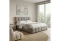 IDIMEX Polsterbett EMILIA, Bett 180x200 cm mit Lattenrost und gepolsterter Steppung Grau