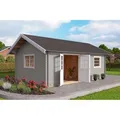 Lasita Maja Gartenhaus Caroline Set  Silber Lichtgrau 575 cm x 390 cm