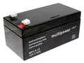 12 Volt 3,4Ah Multipower MP3.4-12 Blei Akku | VDS Zulassung | 4,8mm Faston Ansch