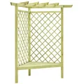 vidaXL Eckpergola mit Bank 130×130×197 cm Kiefernholz Imprägniert